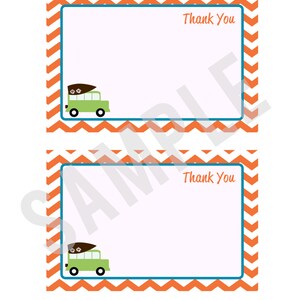 INSTANT DOWNLOAD, SURF Party Thank You Note Printable Thank You Note image 2