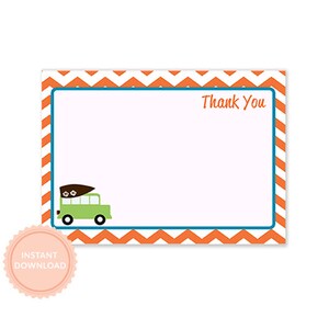 INSTANT DOWNLOAD, SURF Party Thank You Note Printable Thank You Note image 1