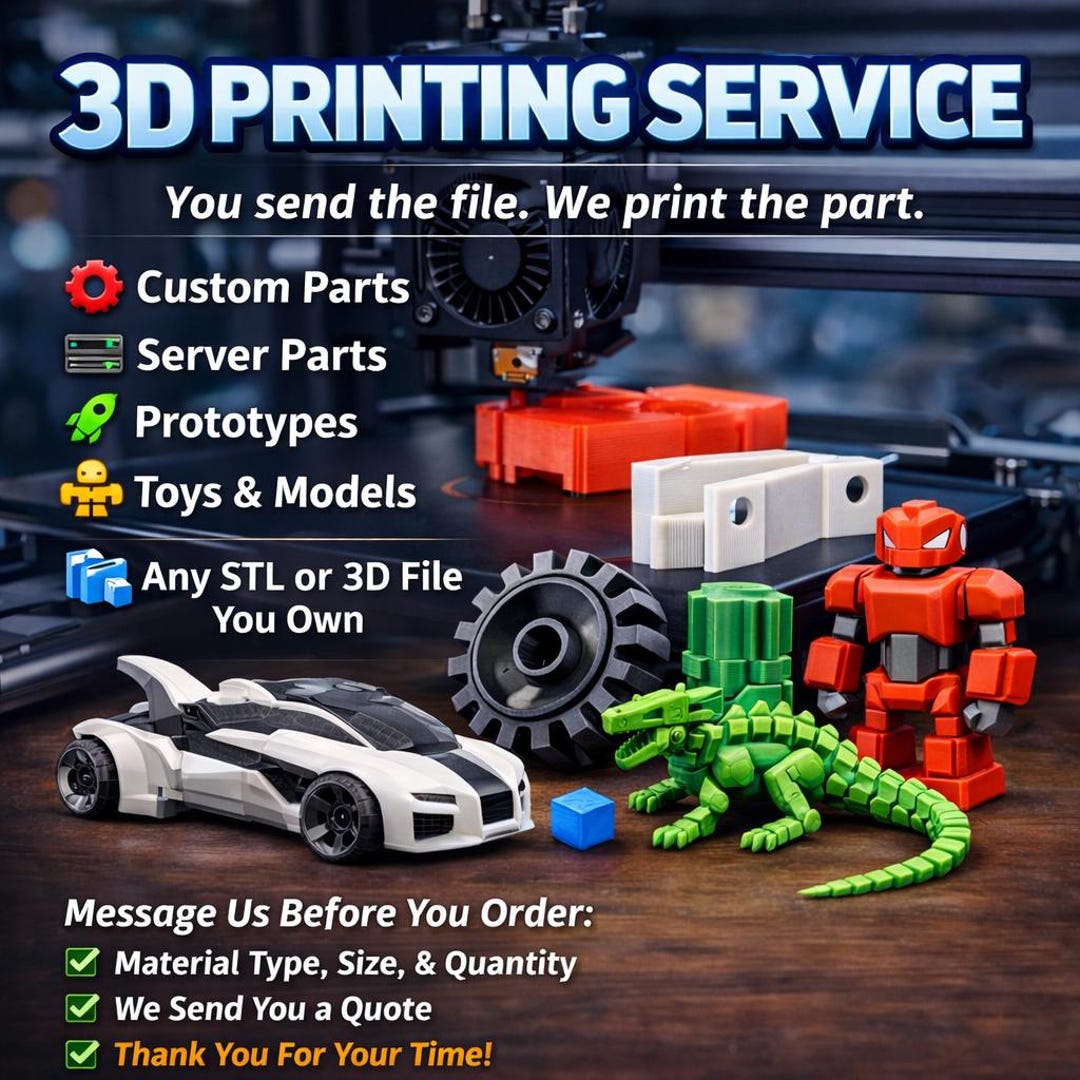 Custom - 3D Printing Services - Etsy