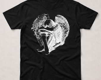 Sad Angel Heart, T-Shirt Y2k | vintage sketch angel wings, melancholy design grunge