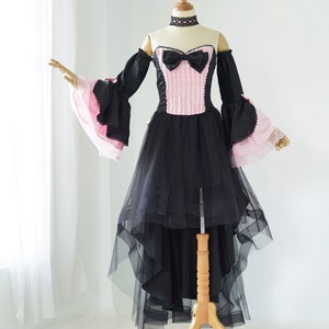 Women's Steampunk Gothic Dress Ruffled Lace Skirt Vintage