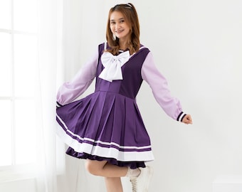 Kawaii Purple Sailor Fuku Uniform: Japanese School Girl Cosplay