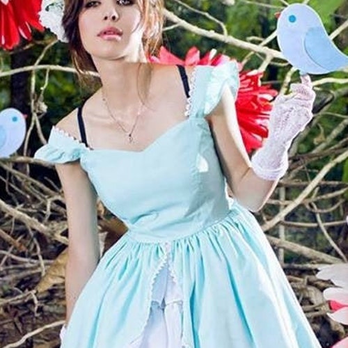 Alice in Wonderland Dress Baby Blue Sweetheart Neckline Ruffle Etsy