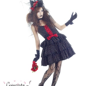 Gothic Lolita Poker Card Jumper Skirt Dress, Black Goth Lolita Dress, Idol Lolita, Goth Lolita Black For Halloween, Black Anime Dress