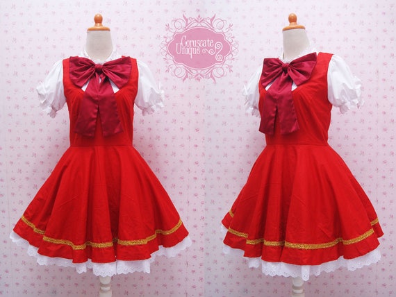 open lace back dress New Year's Red Dress Suit – KawaiiMoriStore