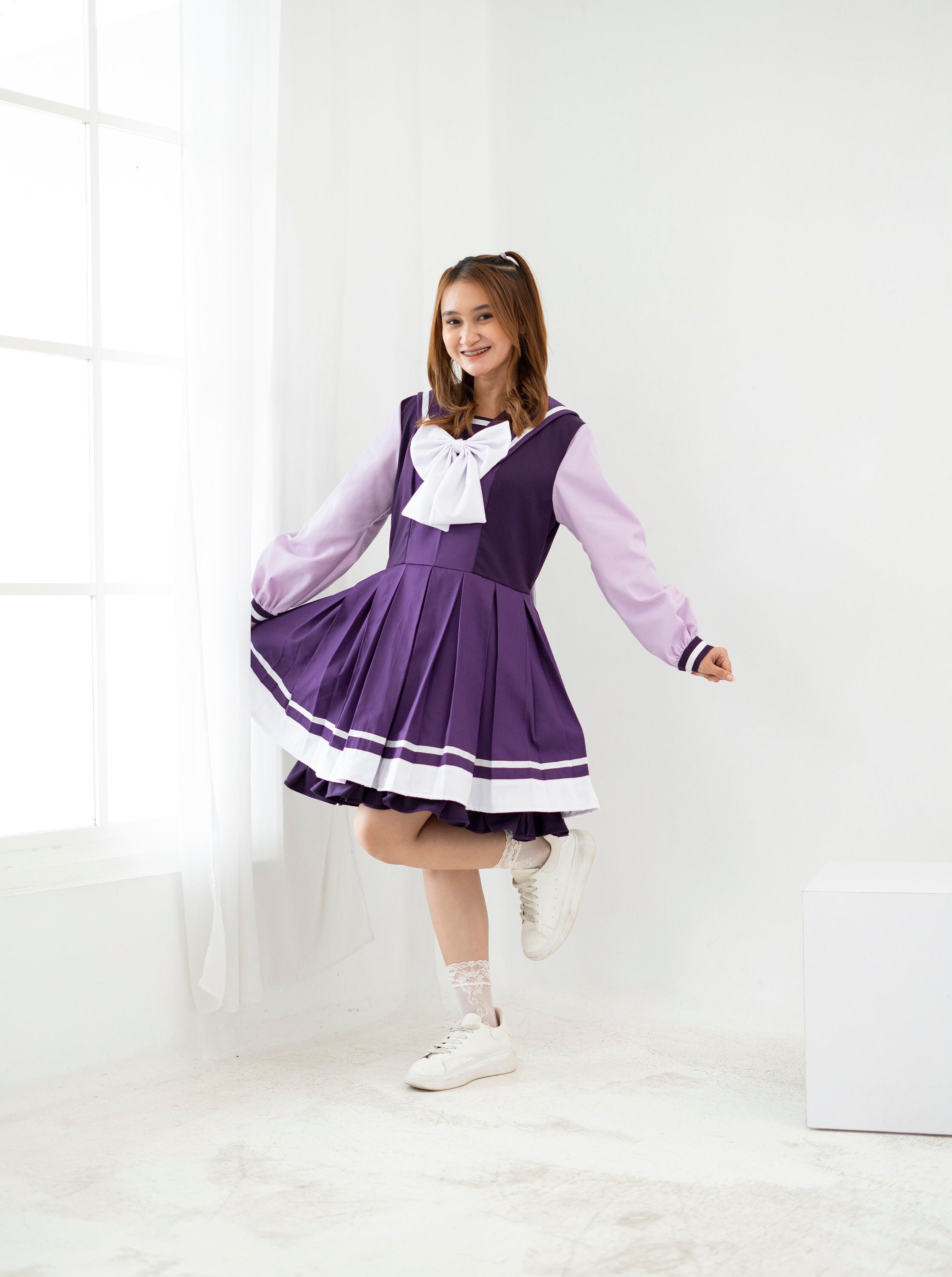 Anime Chainsaw Man Cosplay Mitaka Asa Uniform School Uniform Pleated Skirt