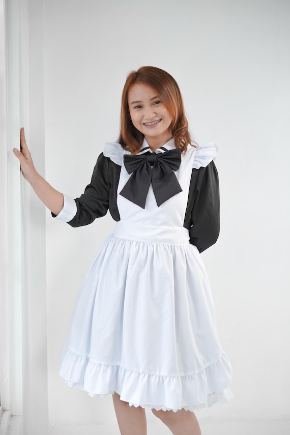 Custom Classic Maid Dress: Victorian Style Cotton Costume With Apron - Etsy Custom Classic Maid Dress: Victorian Style Cotton Costume With Apron - Etsy