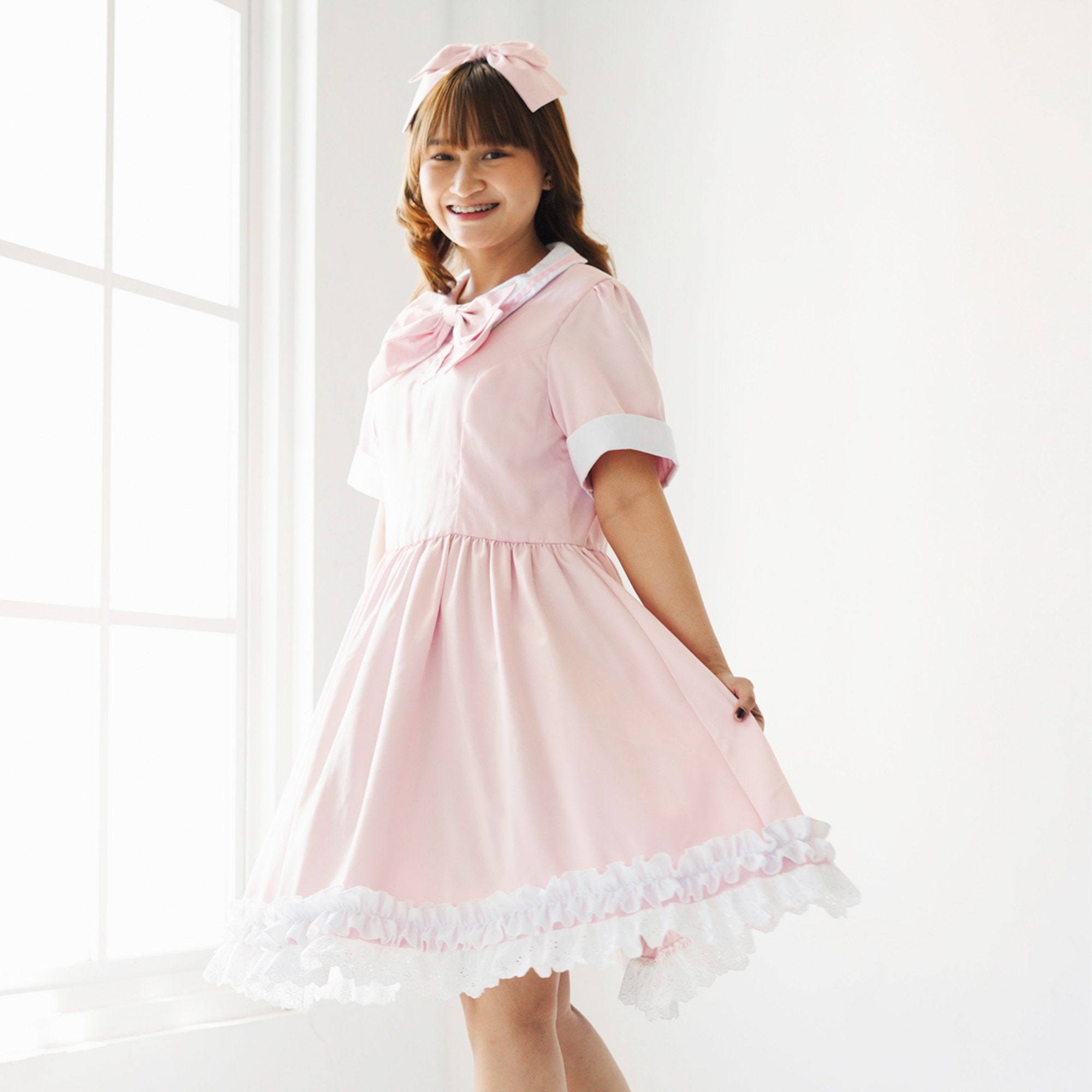 Pink Pink pretty dress adore adorabel sweet anime anime girl pink  female HD wallpaper  Peakpx