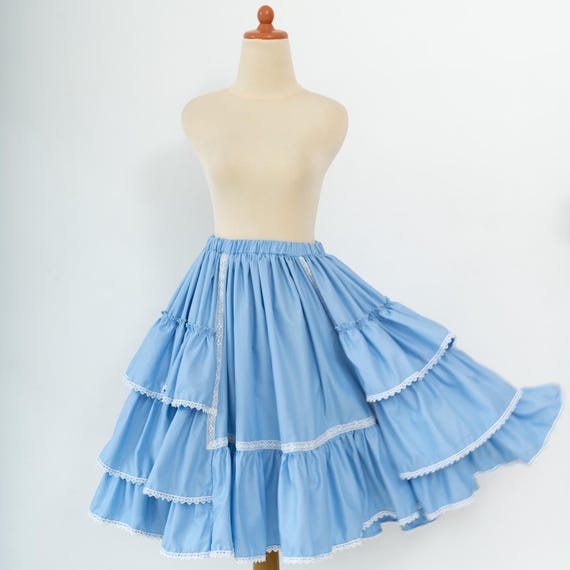 tiered ruffle skirt dress knee length Lolita Cotton Skirt, Layered Kawaii Circle African style