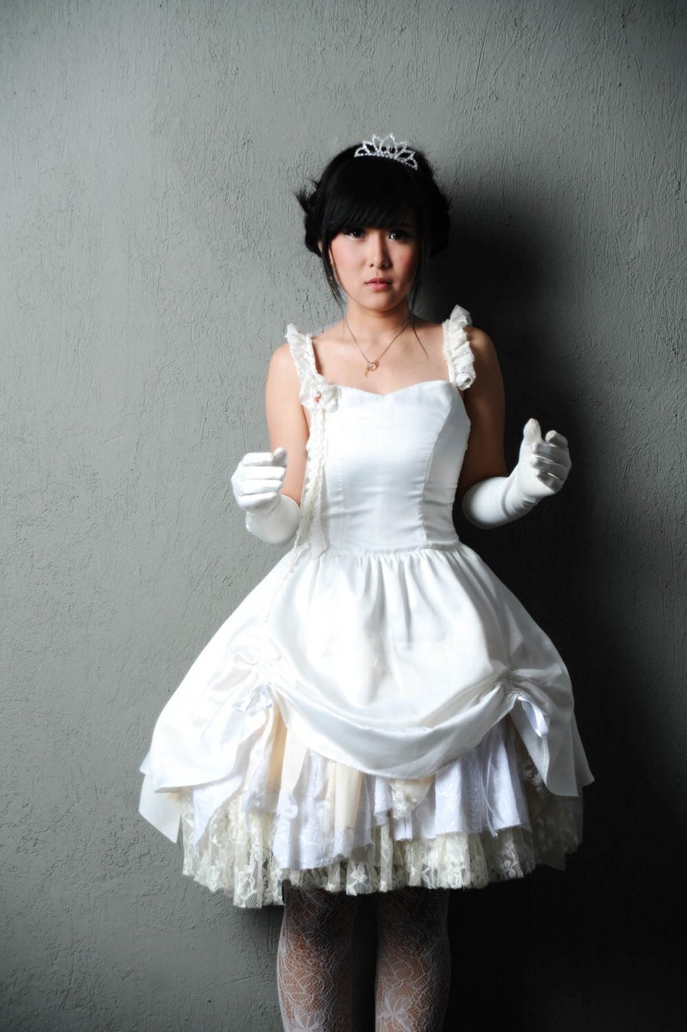 white cotton gauze dress LORELEI COTTON GAUZE DRESS main image 1