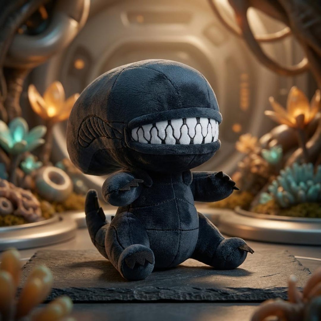 Kawaii Xenomorph Alien Plush 25cm | Creepy Cute Monster Plushie | Sci ...