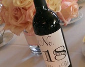 Wein Flasche Tabelle Anzahl Etiketten - moderne Eleganz in Ihrer Hochzeitsfarben