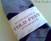 Don't get COLD FEET - Sock Wrapper for the groom from your bride - READY to ship