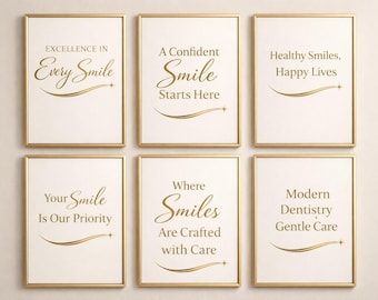 Modern Dental Office Art Prints | Clinic Decor (Digital Download)
