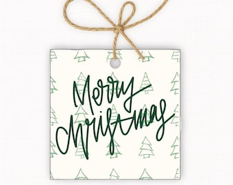 Merry Christmas Gift Tags Printable, Christmas Gift Tag Printable, Holiday Gift Tags PDF, Christmas Present Tags, Square Gift Tags 2.5” & 3”