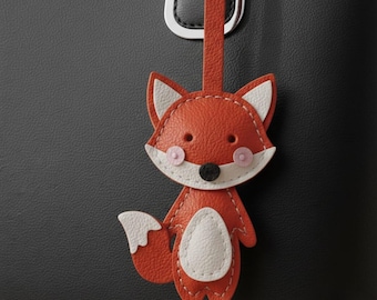 Fox Leather Keychain Pattern | Bag Charm Template (Digital Download)