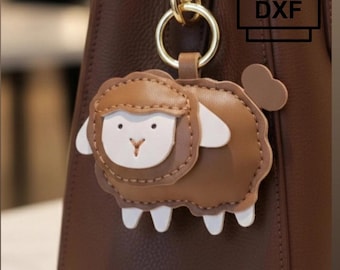 DIY Leather Sheep Bag Charm Pattern | 3D Lamb Keychain (Digital Download)