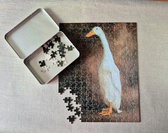 Runner Duck 252 Piece Jigsaw Puzzle Fine Art Decorative Tin