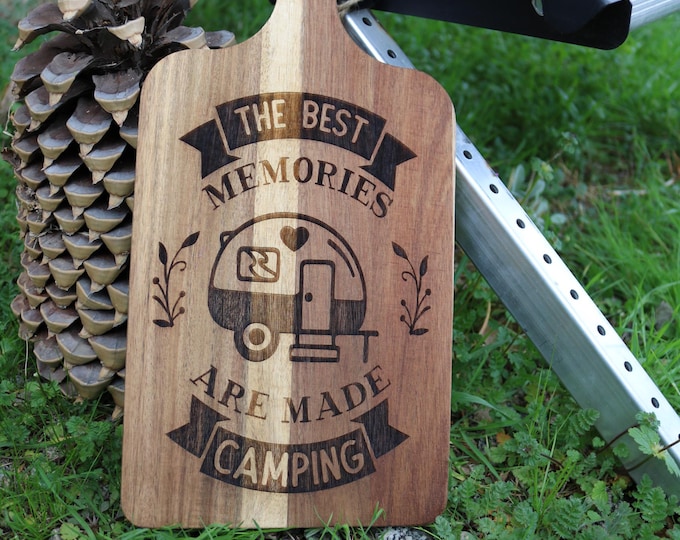 Featured listing image: Acacia Cutting Board Custom • Camping Cutting Board