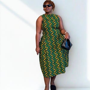 chinese dress ladies Safari Kitenge 3/4 sleeve Maxi Dress