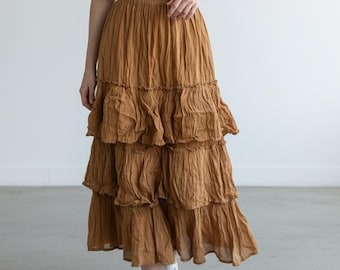 Cotton Mexican Skirt Falda Traditional Colorful Fiesta Summer Beach Festival
