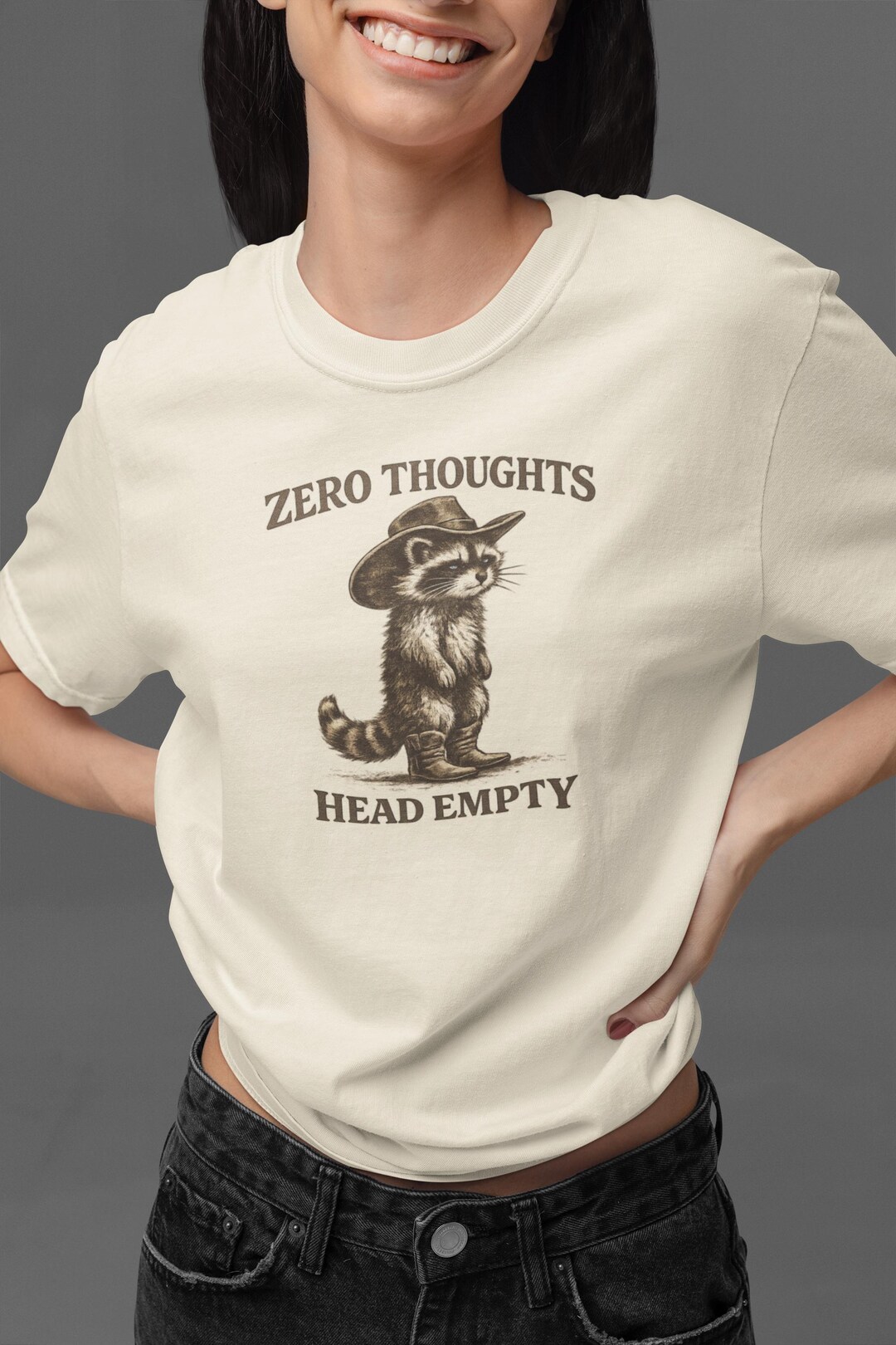 Funny Raccoon Shirt, Zero Thoughts Head Empty Tee, Introvert Meme Shirt ...