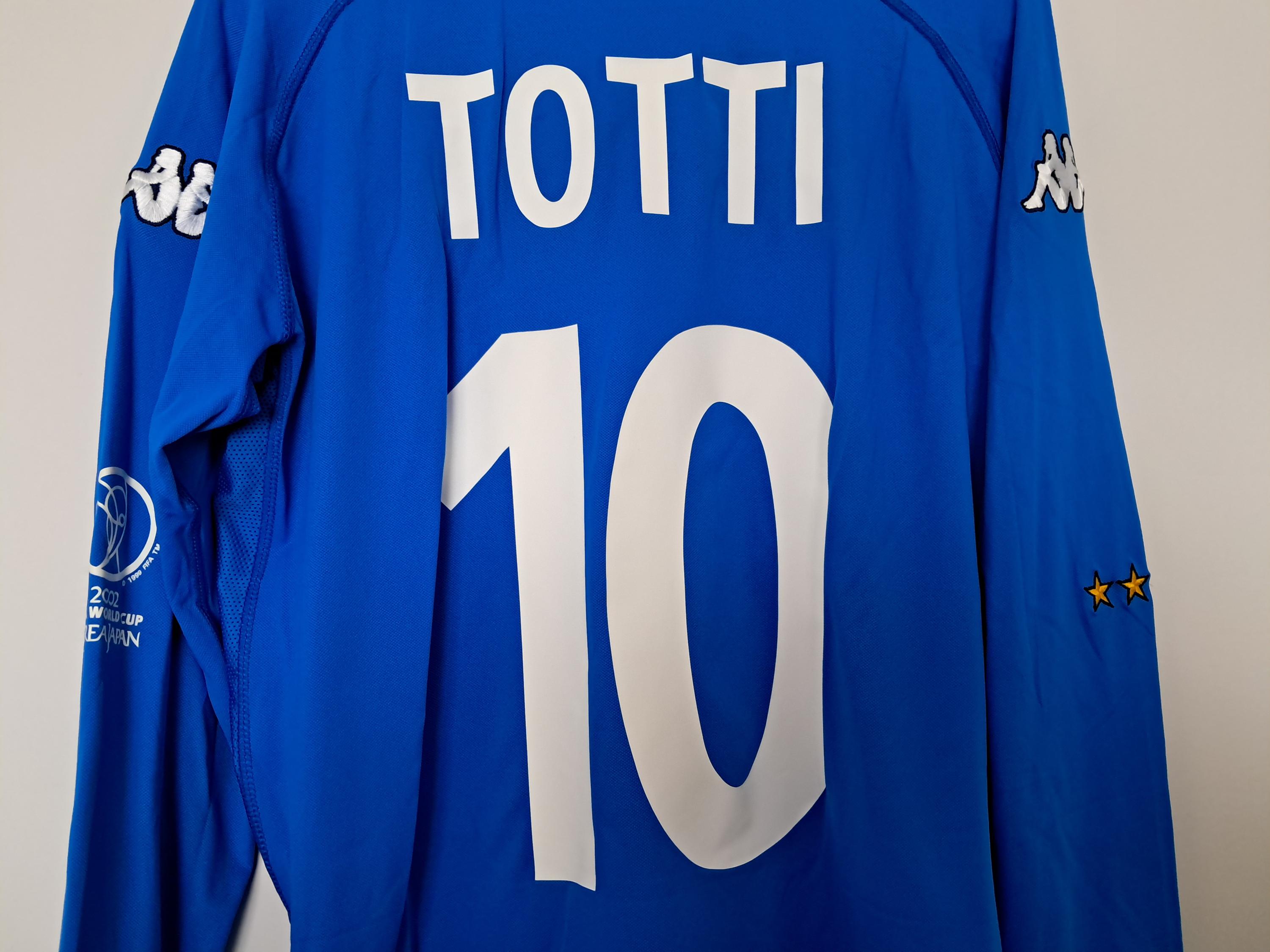 Italy National Jersey, 2002 World Cup Totti #10, Full Sleeves