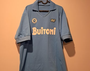 SSC Napoli Home Jersey Shirt 85/86/87 No.10 Maradona Size XL