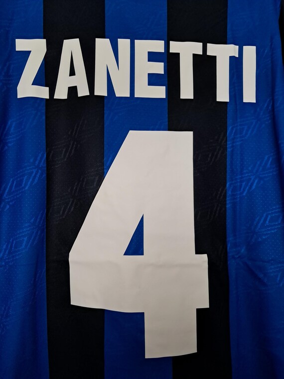 Inter Milan Home Jersey Shirt 95/96 No.4 Zanetti Size XL - Etsy