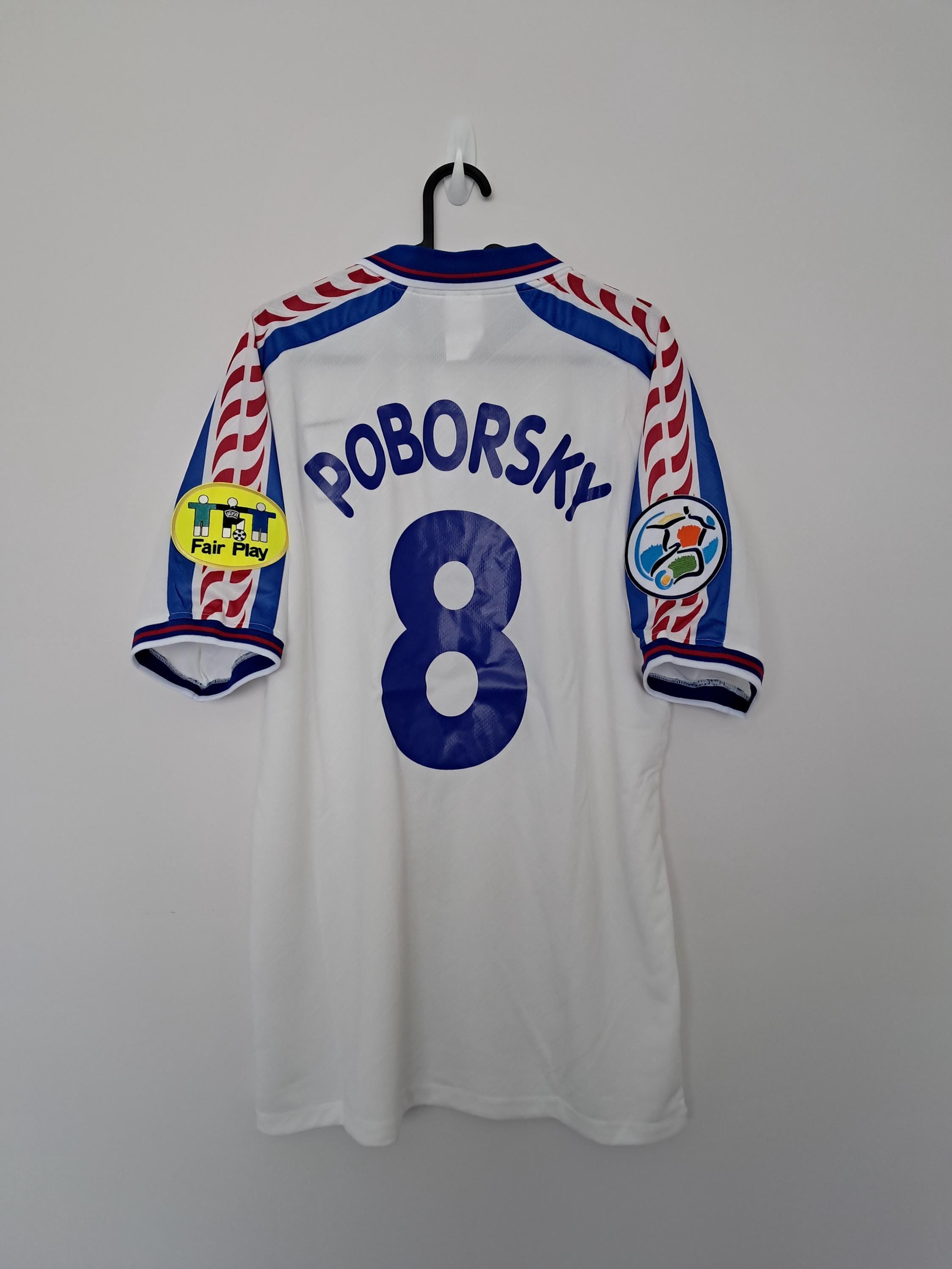Czech Republic National Away Jersey Shirt 1996 Euro Cup No.8