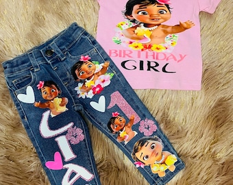 Custom Baby Moana  Birthday Outfit – Custom Moana-Inspired Set