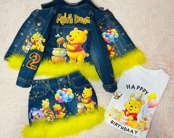 Personalized Winnie the Pooh Birthday Outfit: Custom Birthday Set