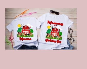 Farm Birthday Family Shirts – Barnyard Matching Party Outfit