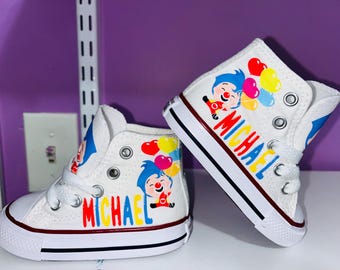 Personalized Baby Boy Birthday Sneakers – Custom Name Cake Smash Shoes