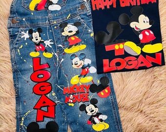 Custom  Mouse Birthday Outfit – Personalized Kids Set