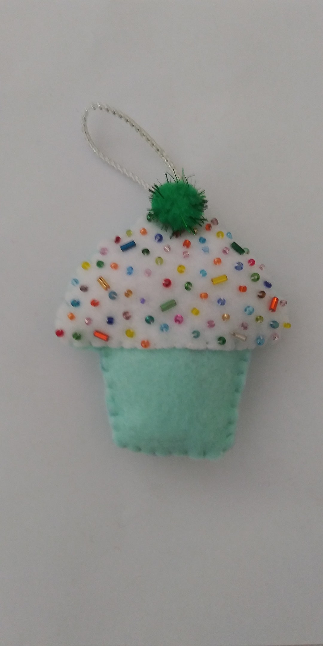 Handmade Felt CUPCAKE Ornament Mint Green 3 1/2" X 3 1/2" - Etsy