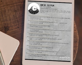 Wujek Fester – Rodzina Addamsów | Przewodnik po przesłuchaniach do musicalu (plik PDF do pobrania)