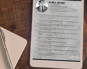 Piosenki na przesłuchanie do musicalu Gomez Addams: Przewodnik po musicalach (do pobrania w formacie PDF)