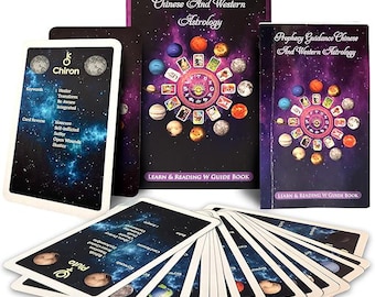Astrology Oracle Deck with Guidebook • Chinese & Western Astrology
