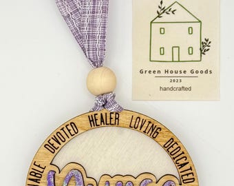 Wood Nurse Ornament