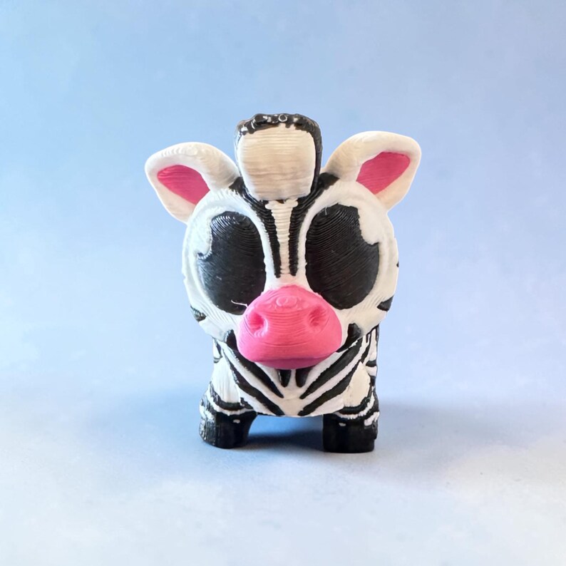Articulated Zebra Fidget Toy, PLA Mini Animal Figurine, 1-4 Inch Scale ...