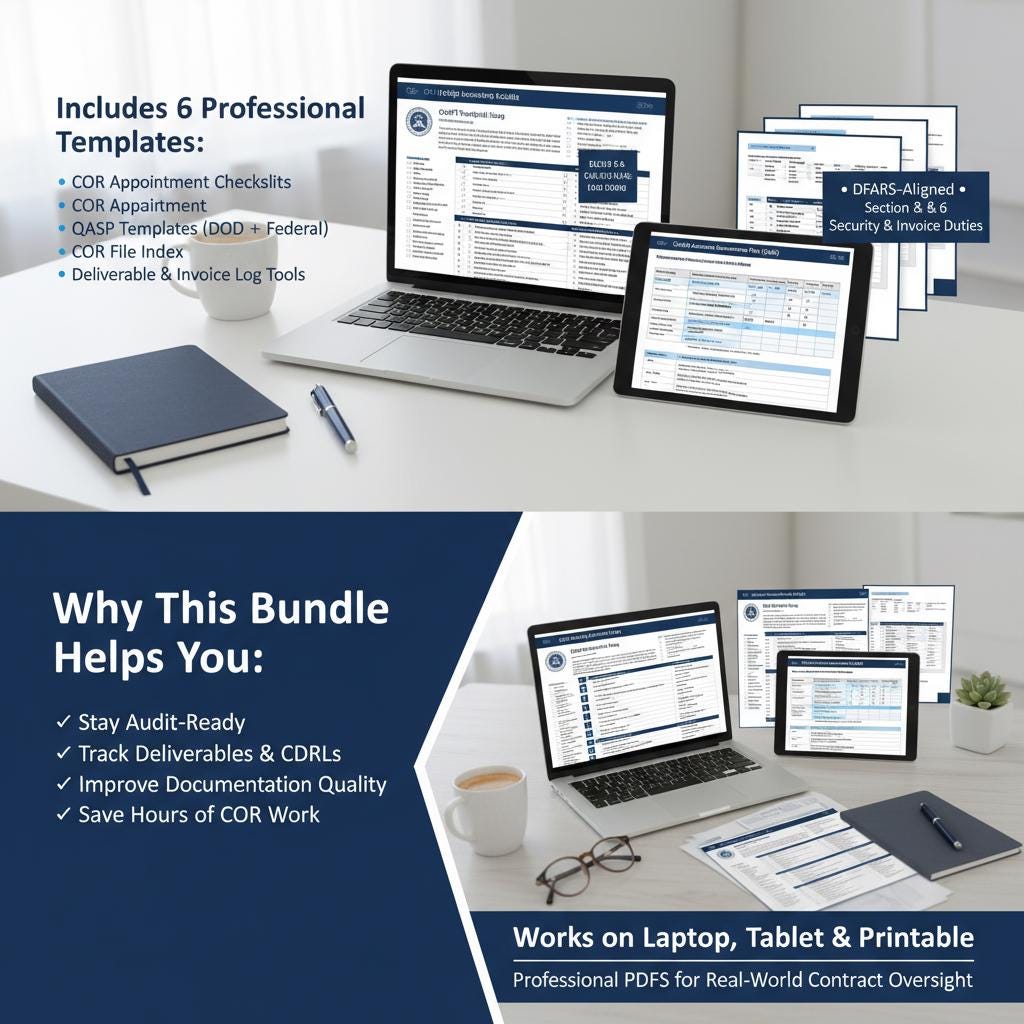 Qasp Template.pdf Dod Federal COR Template Bundle – QASP, Checklist, Forms (editable Pdfs ...