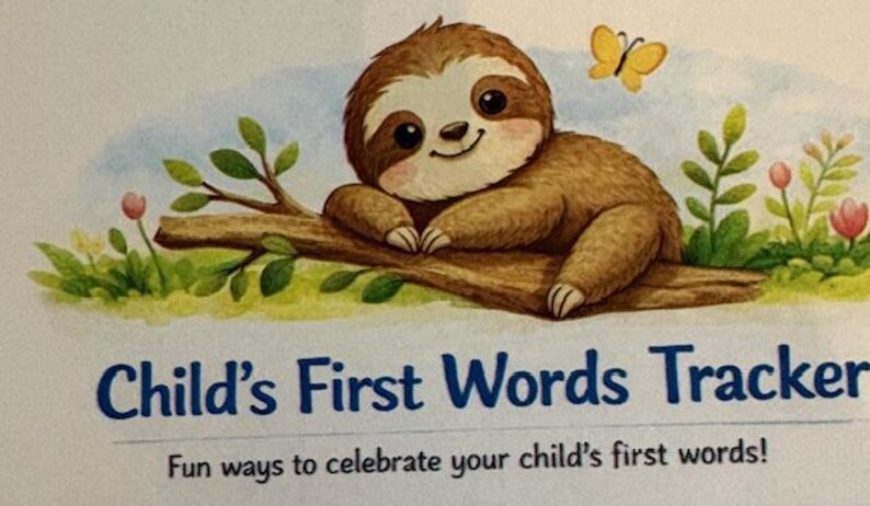 Child's First Words Tracker | Printable Speech Therapy Resource for ...