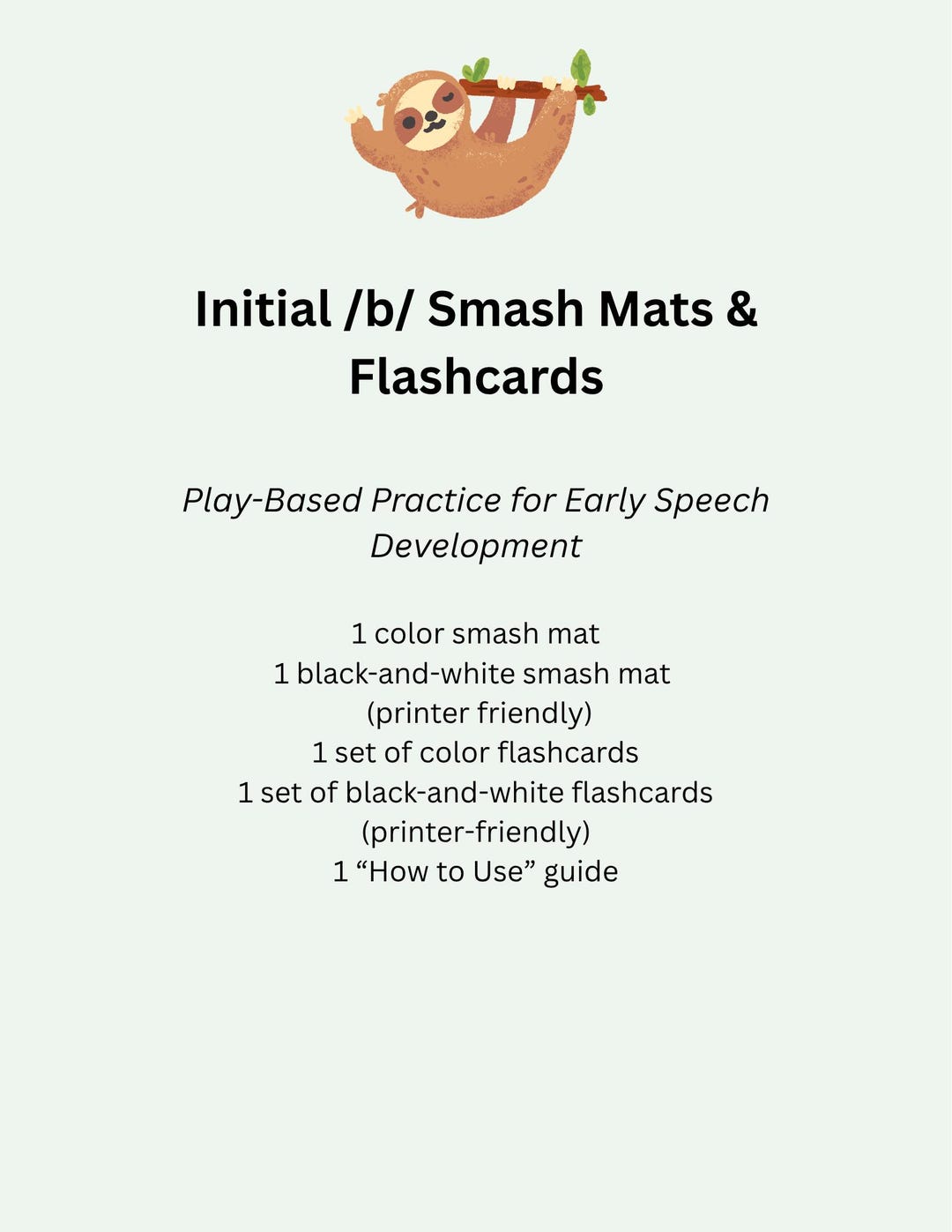 B Sound Articulation Bundle | Smash Mats + Flashcards | Initial B ...