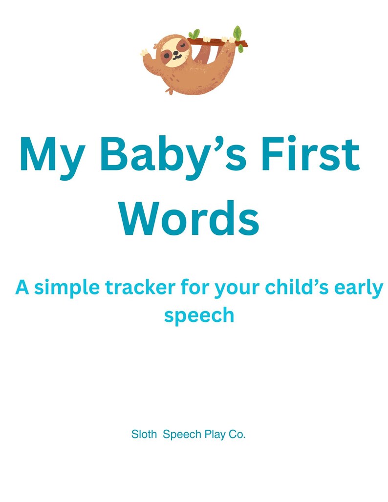 My Baby’s First Words Tracker – Printable Speech & Language Milestone ...
