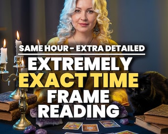 Lettura molto dettagliata dell'esatto intervallo di tempo, previsione temporale, quanto presto e quanto tempo, previsioni temporali, quando accadrà, sensitivo