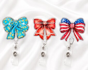 Coquette Bow, Down Syndrome Awareness Badge Reel