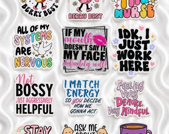 Funny Badge Reel Bundle | Cute Nurse Badge Reel Set | Strawberry Berry Best Badge Reel | Funny Work Quotes