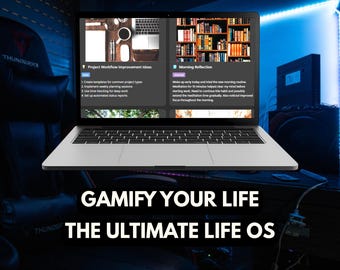 Plantilla Ultimate Life OS Notion / Planificador de gamificación para personas con TDAH (Descarga digital)