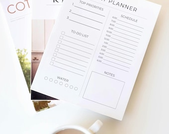 Minimalist Daily Planner Printable | Daily Schedule, To-Do List